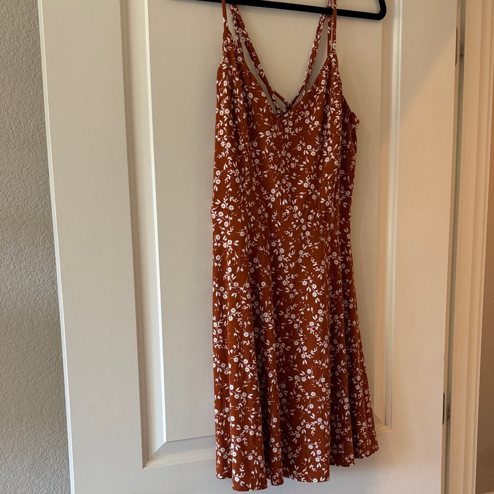 Nine Britton Rust Floral Mini Dress